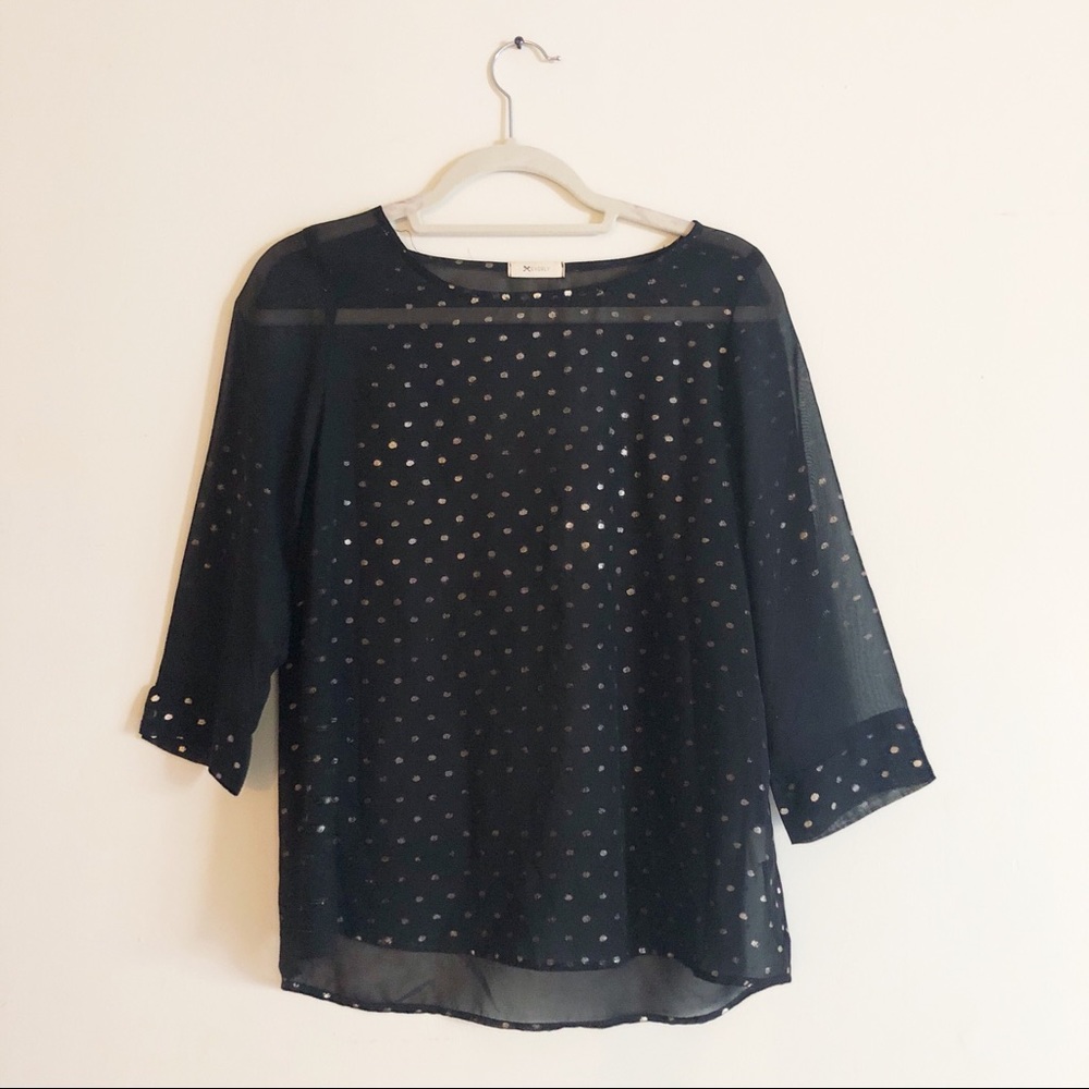 Sheer Black Top